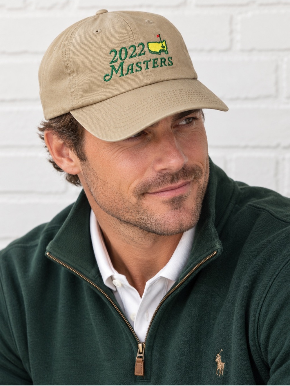 2022 Masters Golf Hat Augusta National American Needle Khaki Dad Cap Adjustable